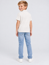 Camiseta Polo Manga Corta Aero Kids B Solid Polo Egret 1107