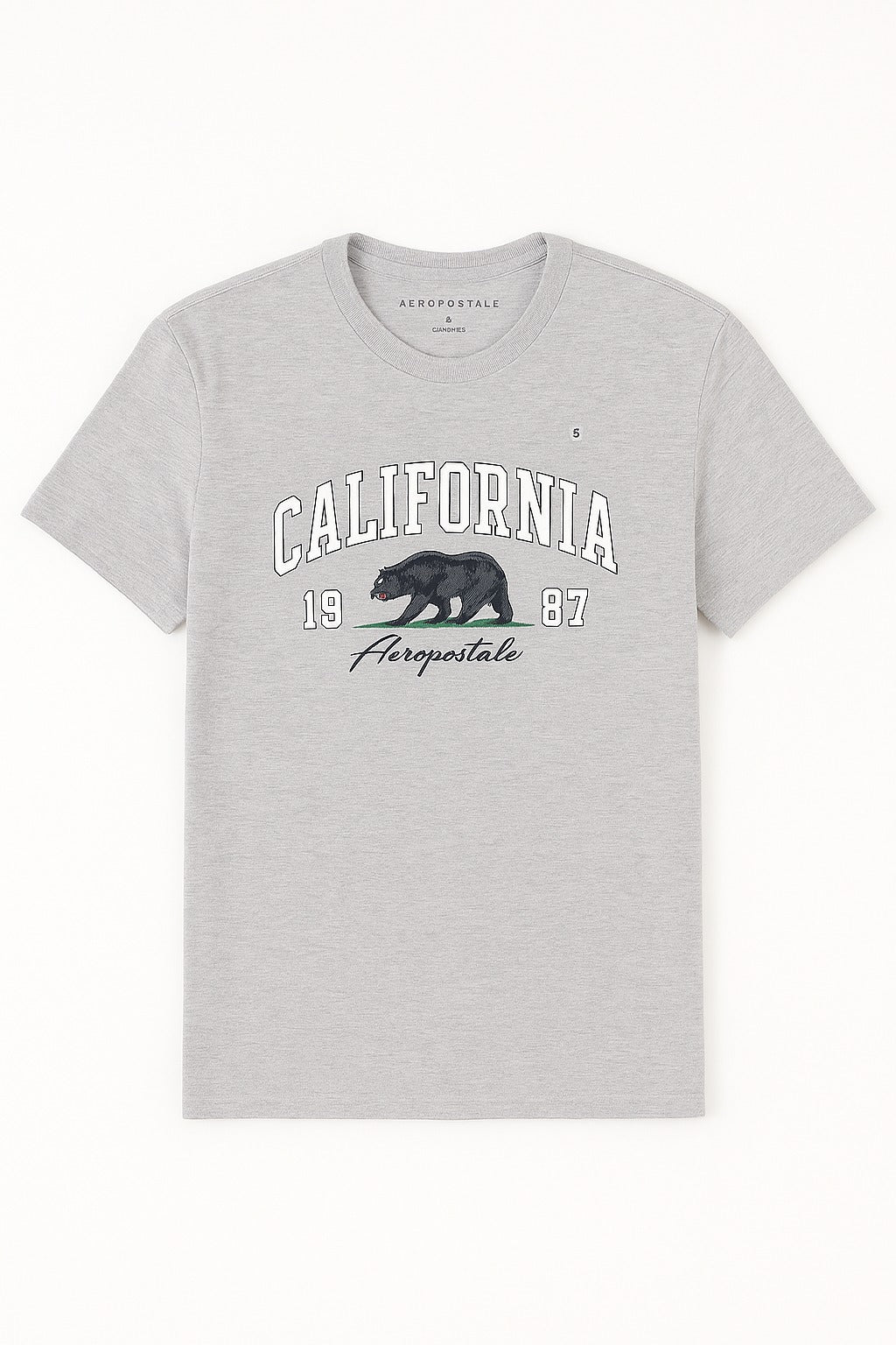 Camiseta Para Hombre Aero Level 2 Graphic Tees Lightest Heather Grey 6123