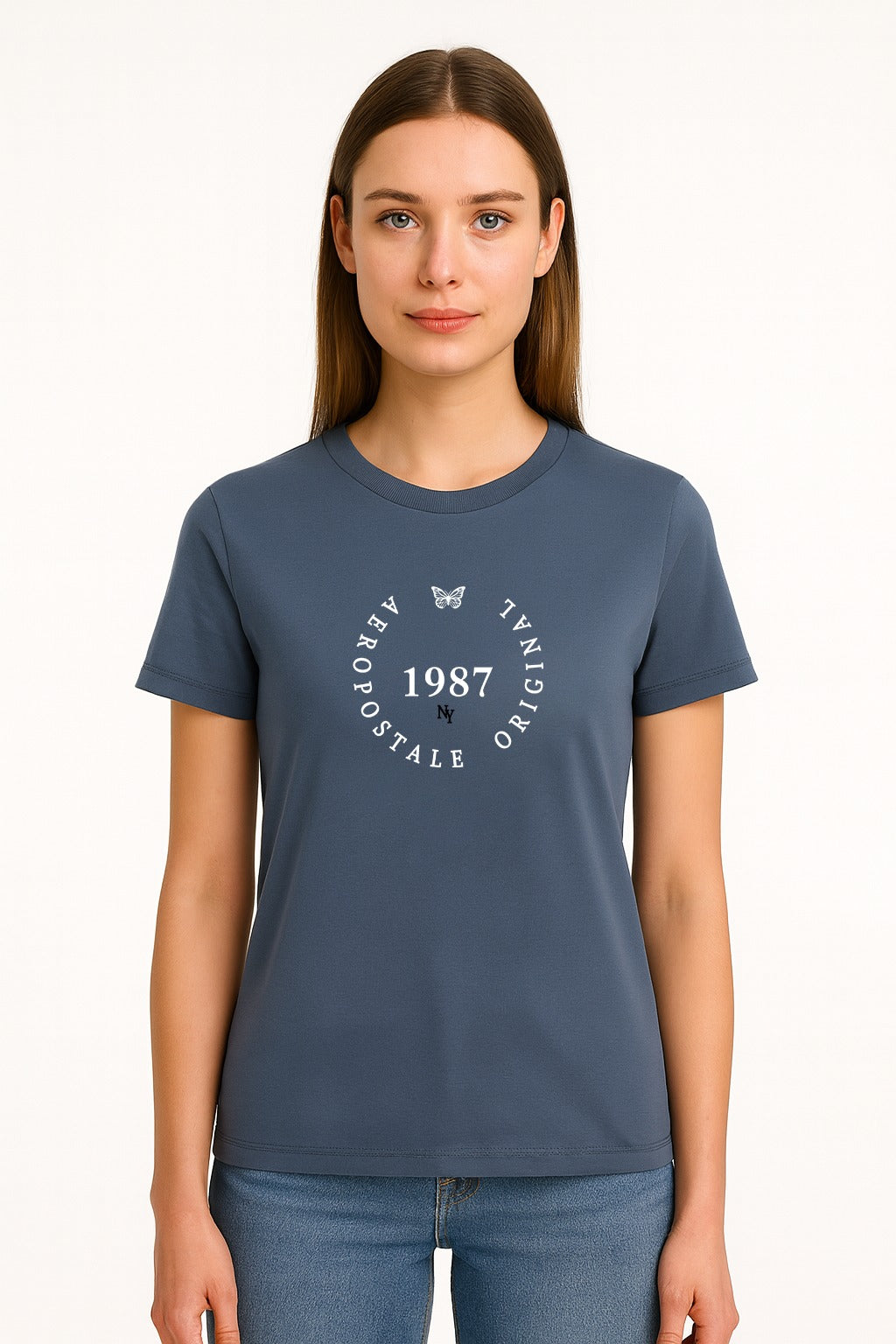 Camiseta Para Mujer Aero Graphic Level 1 Celestial 7059