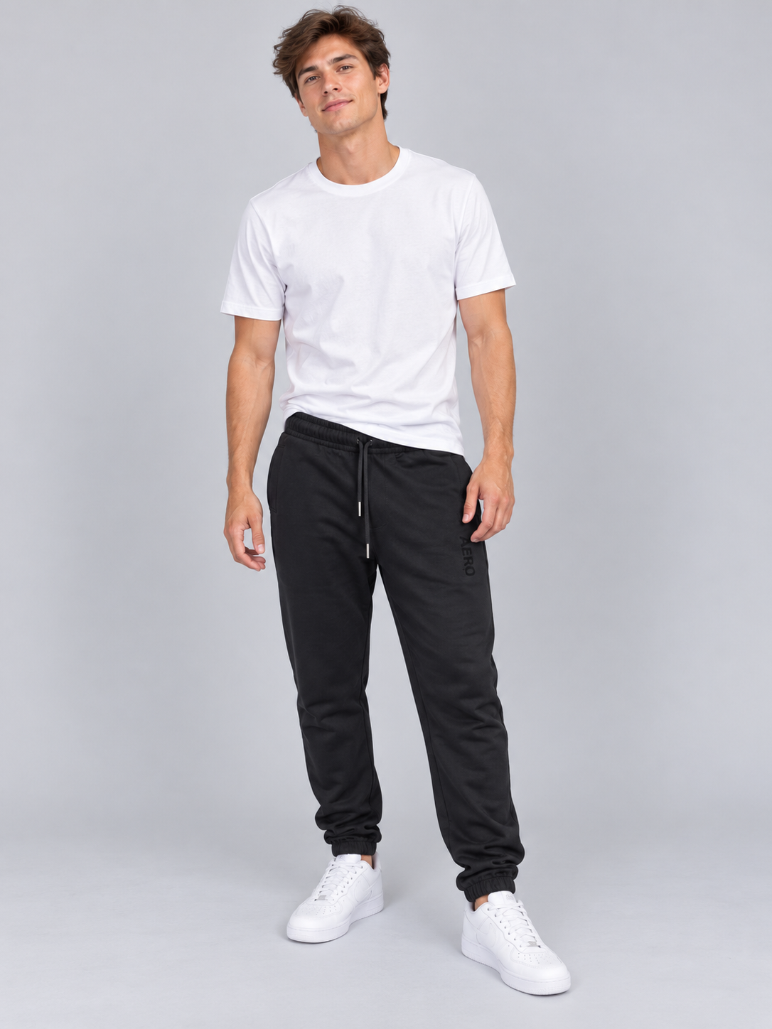 Jogger Para Hombre Aero Guys Fleece Pants Dark Black 1720