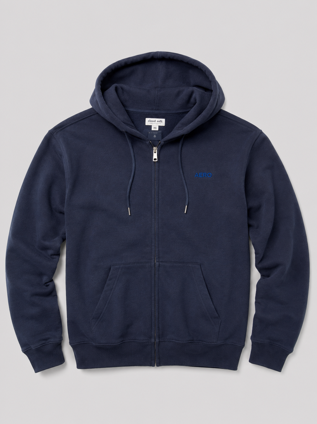 Buzo Para Hombre Aero Guys Full Zip Hoodies Cadet Navy 5018