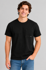 Camiseta Para Hombre Aero BC SS Knits Dark Black 1033 (RELAXED)