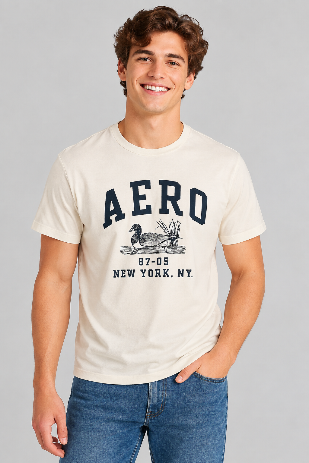 Camiseta Para Hombre Aero Level 1 Graphic Tees Birch 6214