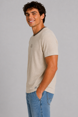 Camiseta Para Hombre Aero BC SS Knits Egret Relax 2248