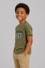 Camiseta de manga corta Kids Aero B Level 2 SS Olivine 6842