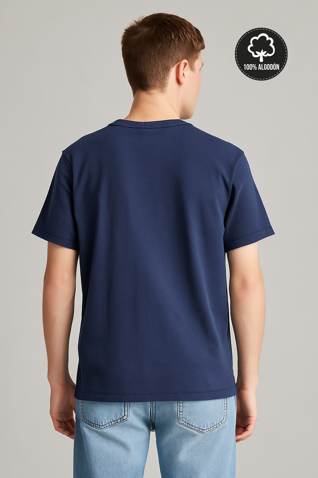 Camiseta Para Hombre Aero BC SS Knits Cadet Navy 9922 / 100% ALGODÓN