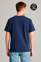 Camiseta Para Hombre Aero BC SS Knits Cadet Navy 9922 / 100% ALGODÓN