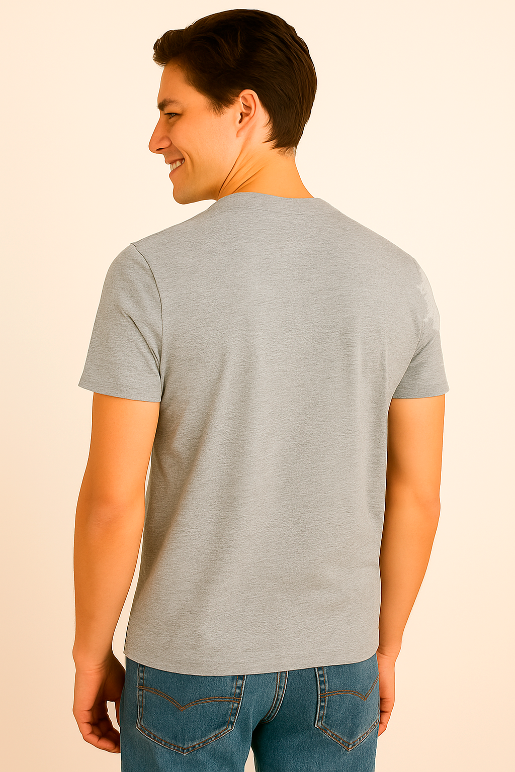 Camiseta Básica Para Hombre Aero Guys SS Tees Light Heather Grey 4240