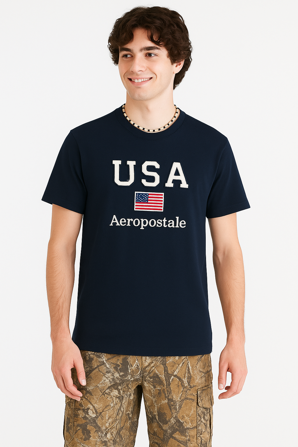 Camiseta Para Hombre Aero Level 2 Graphic Tees Cadet Navy 6145