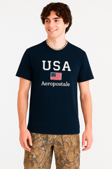 Camiseta Para Hombre Aero Level 2 Graphic Tees Cadet Navy 6145