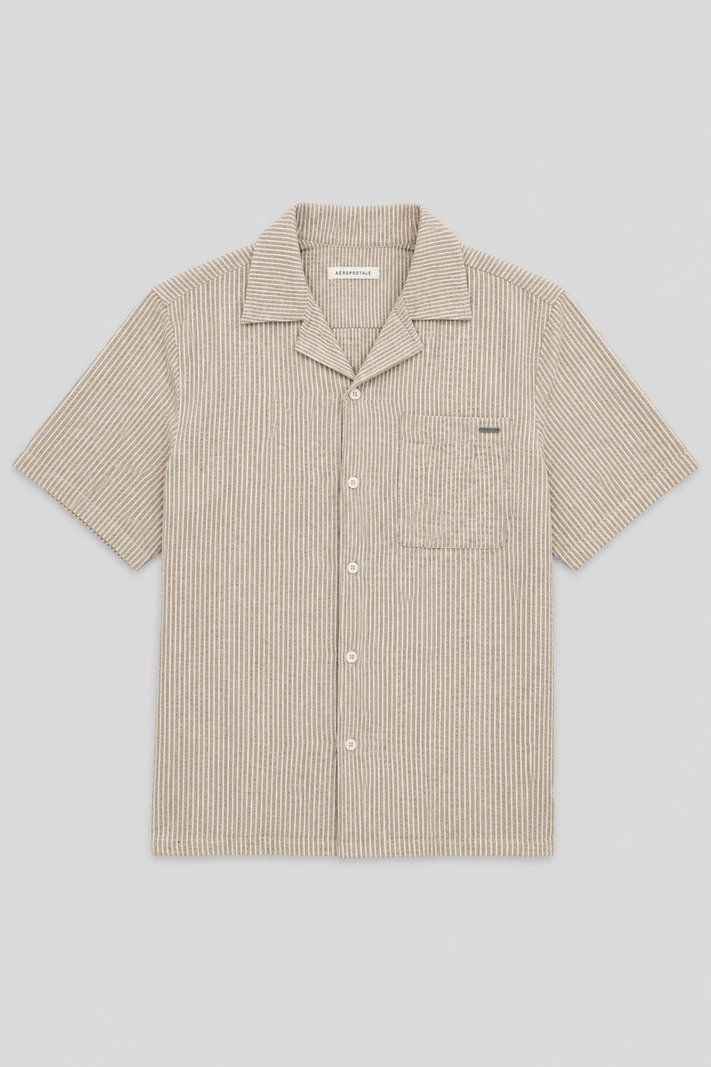 Camisa Para Hombre Aero Guys SS Woven Shirts Egret 2191