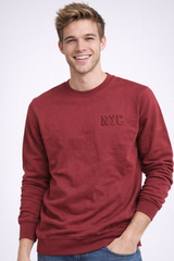 Buzo Para Hombre Aero Guys Popover Crew Neck Pomegranate 9192