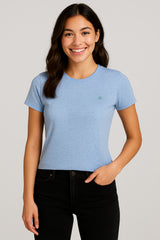 Camiseta Basica Para Mujer Aero Girls Solid SS Kentucky Blue Fantasia Jaspe 2167