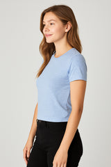 Camiseta Basica Para Mujer Aero Girls Solid SS Kentucky Blue Fantasia Jaspe 2167