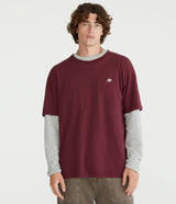 Camiseta Basica Para Hombre Wine 4240