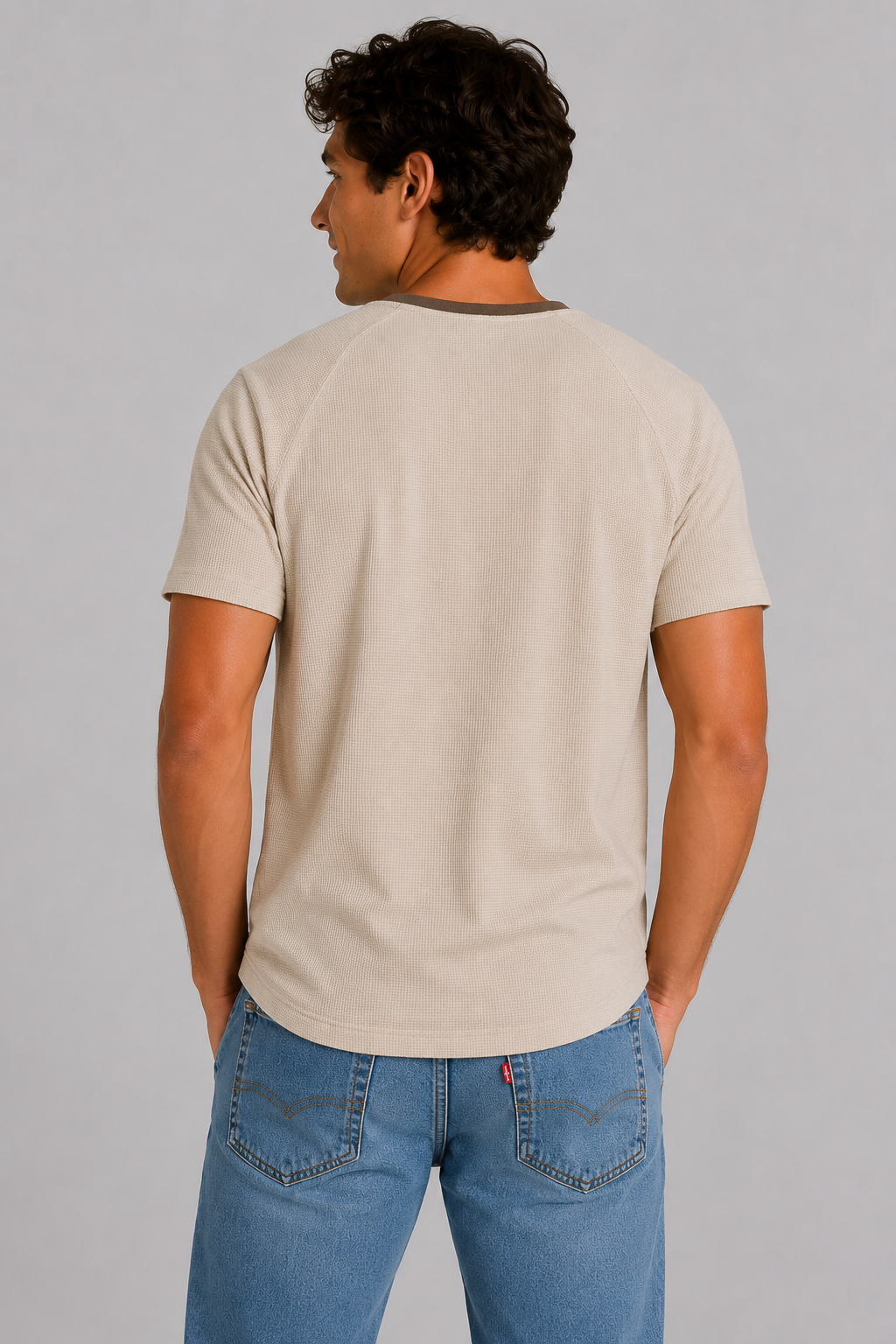 Camiseta Para Hombre Aero BC SS Knits Egret Relax 2248