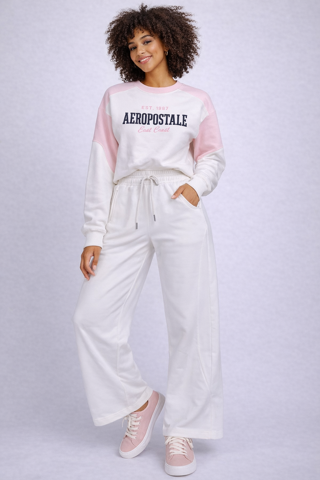 Jogger Para Mujer Aero Girls Knit Pants Other Birch Wide Leg 2298