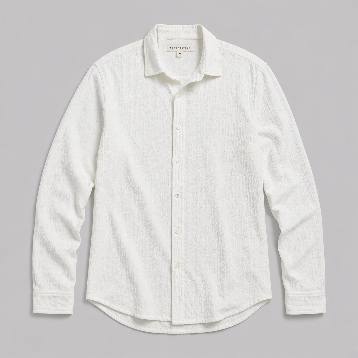 Camisa Para Hombre Aero Guys LS Woven Shirts Bleach 2268