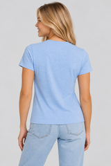 Camiseta Basica Para Mujer Aero Girls Solid SS Kentucky Blue Fantasia Jaspe 2167