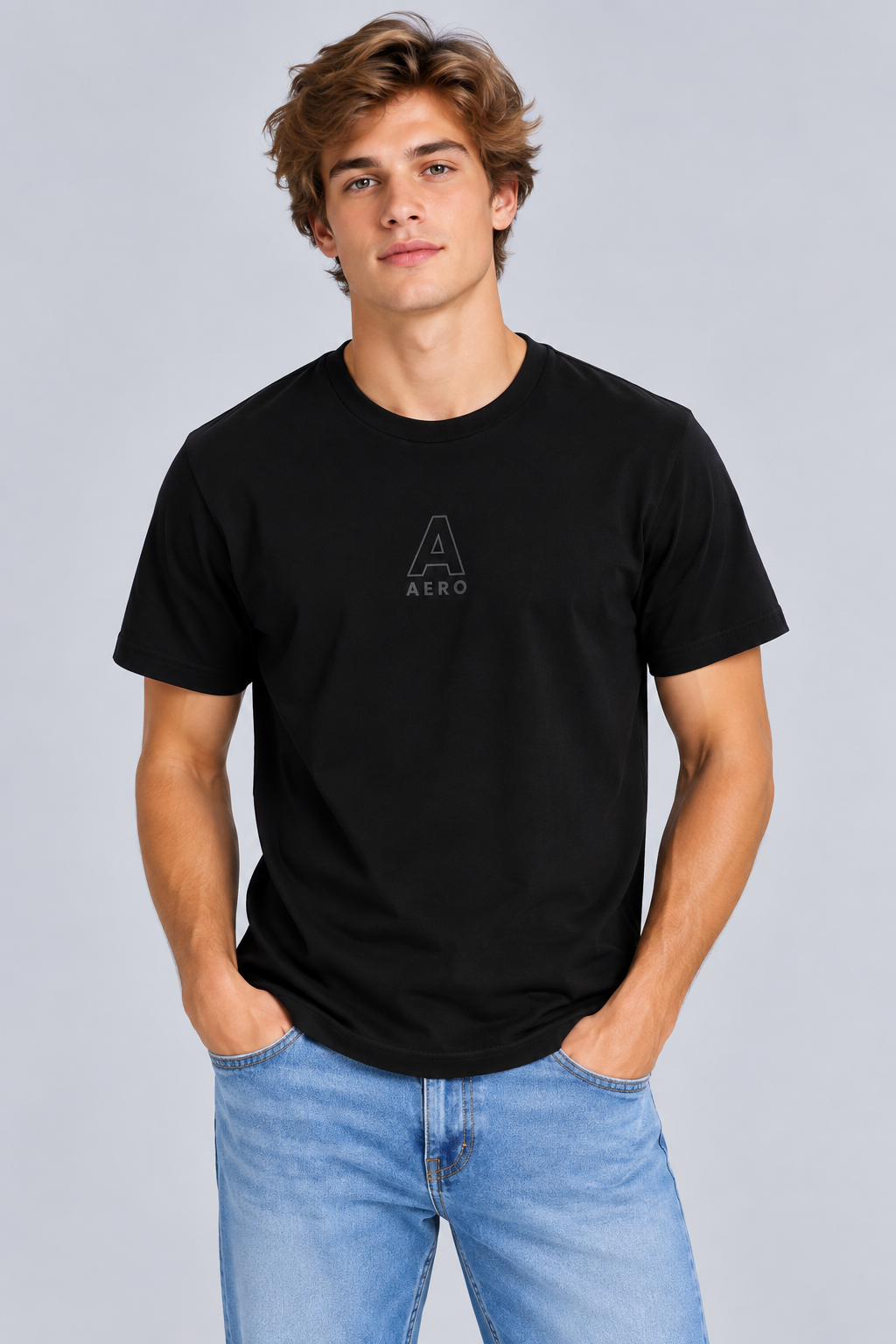 Camiseta Para Hombre Aero BC Fleece Dark Black 9879