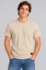 Camiseta Para Hombre Aero BC SS Knits Egret 8999 (RELAXED)