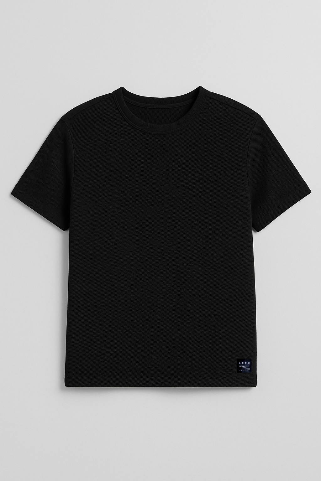 Camiseta Para Hombre Aero BC SS Knits Dark Black (Oversize) 8999