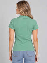 Camiseta Polo Para Mujer Aero Solid Polo Hedge Green 4164