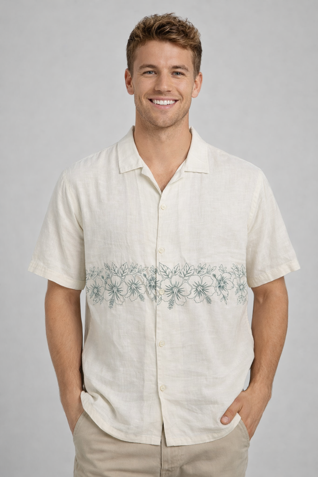 Camisa Para Hombre Aero Guys SS Woven SHirts Tofu 7537