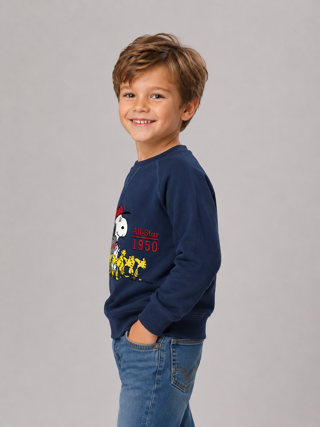 Buzo de manga larga Aero Boys Veneer Fleece Legion Blue PEANUTS301