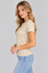 Camiseta Para Mujer Aero Girls Solid SS Egret 4204