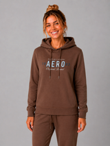 Buzo Para Mujer Aero Girls Fleece Pop Over Hot Chocolate 3559