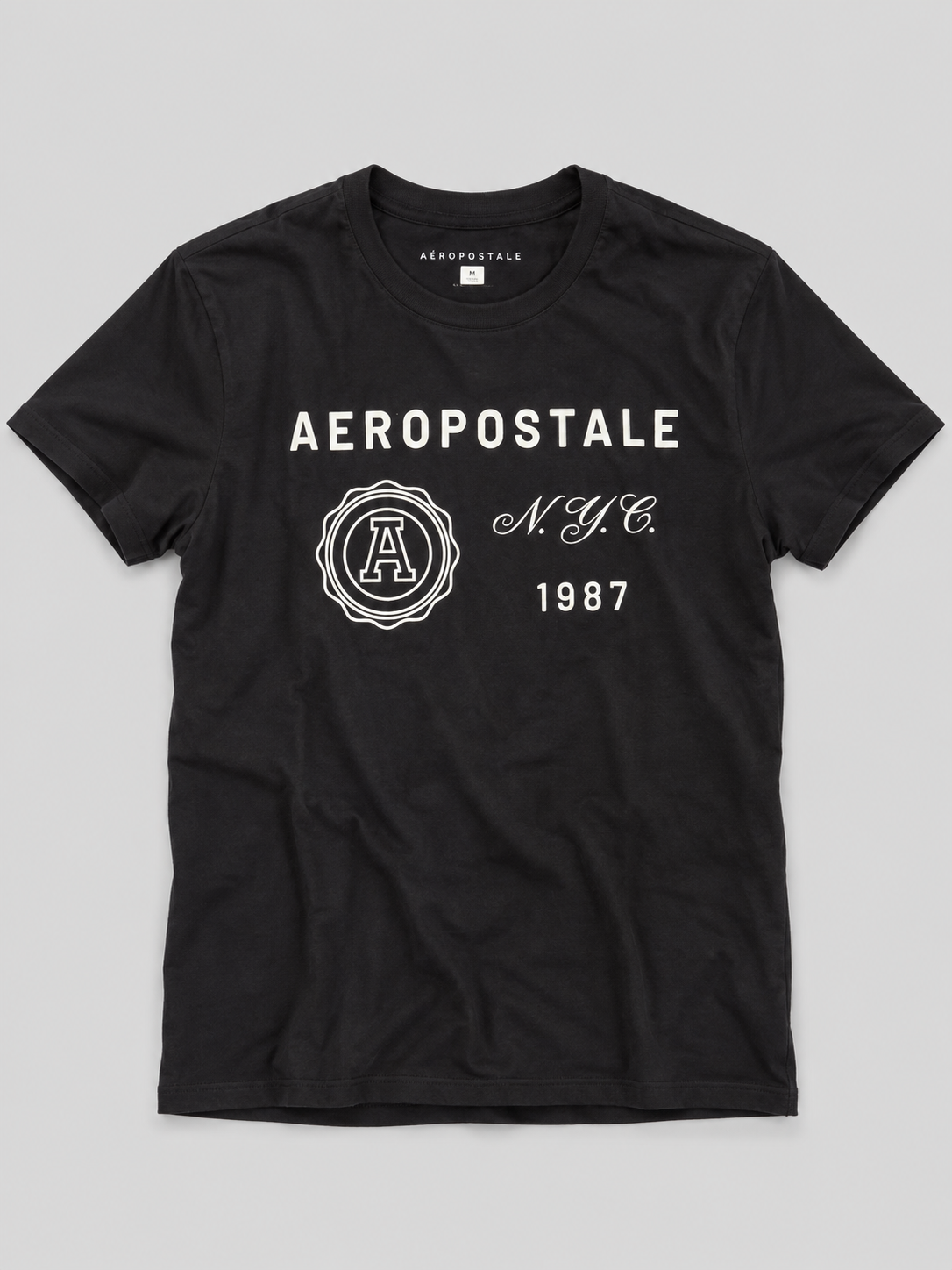 Camiseta Para Hombre Aero Level 1 Graphic Tees Dark Black 6168