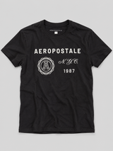 Camiseta Para Hombre Aero Level 1 Graphic Tees Dark Black 6168