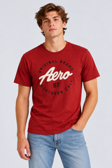 Camiseta Para Hombre Aero Level 2 Graphic Tees  Earth Red 5878