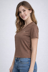 Camiseta para Mujer Aero Girls Solid SS Hot Chocolate 4208