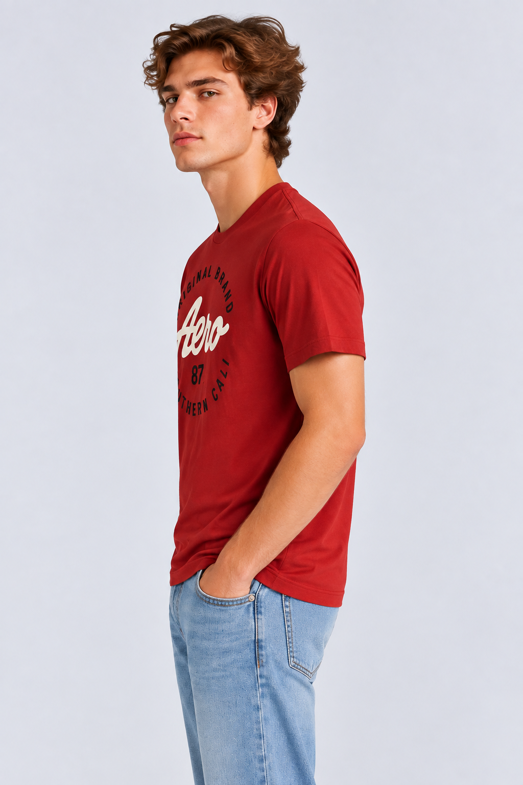 Camiseta Para Hombre Aero Level 2 Graphic Tees  Earth Red 5878