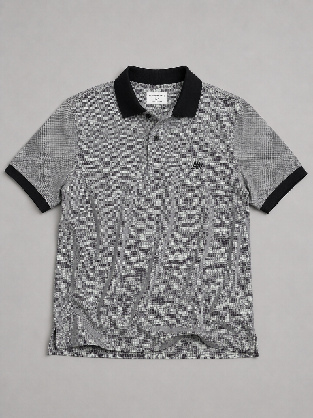 Camiseta Polo Aero Guys SS Novelty Polo Charcoal Heather Grey 2180