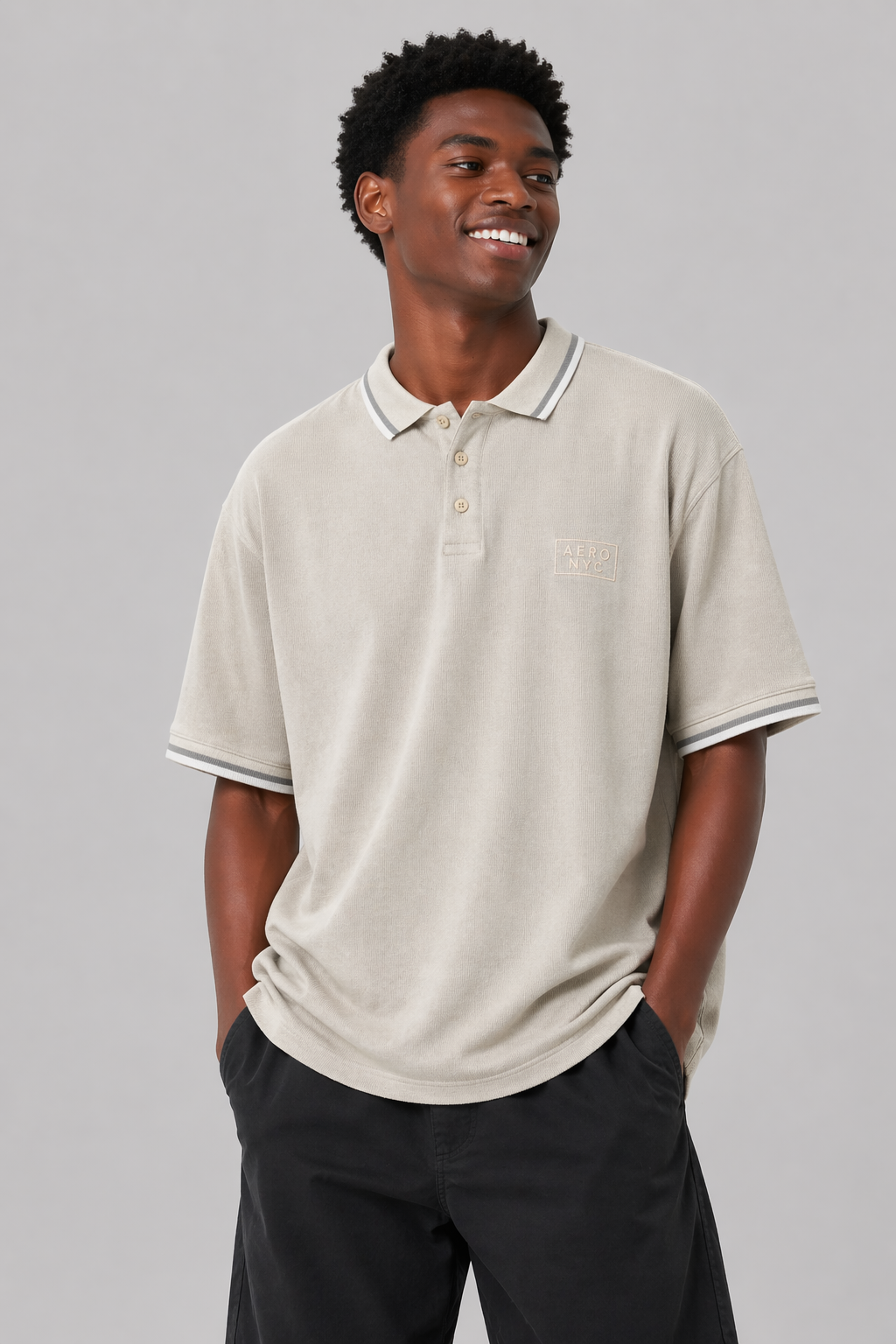 Camiseta Polo Aero Guys SS Novelty Polo Egret 2259
