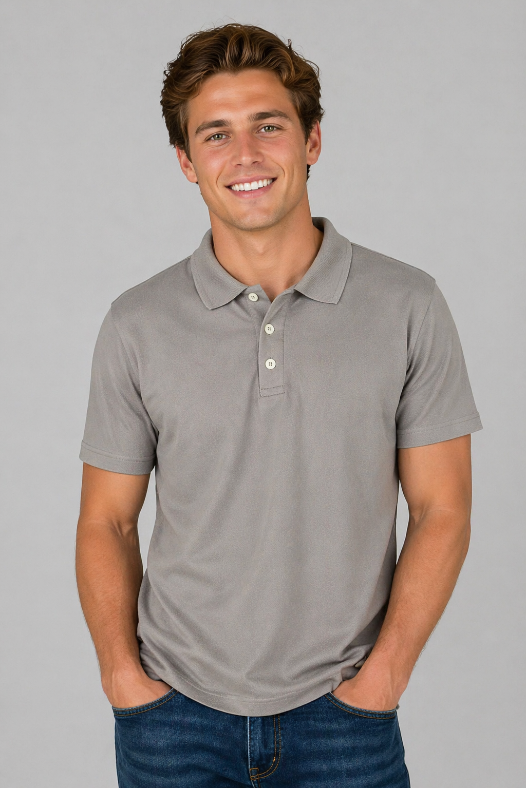 Camiseta Polo Aero Guys Polo Other Ash Grey 1599