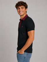 Camiseta Polo Aero Guys SS Novelty Polo Dark Black 2213