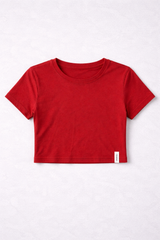 Camiseta para Mujer Aero Fashion Bare Solid Pomegranate Baby Tee 2232