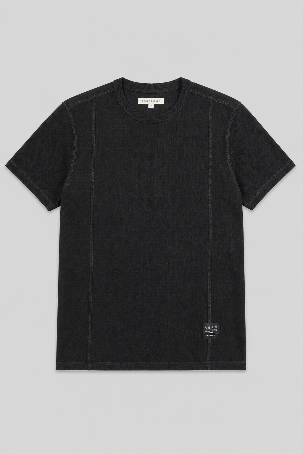 Camiseta Para Hombre Aero BC SS Knits Dark Black 2247