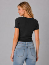 Buzo Para Mujer Aero Girls Pattern SS Dark Black 4135