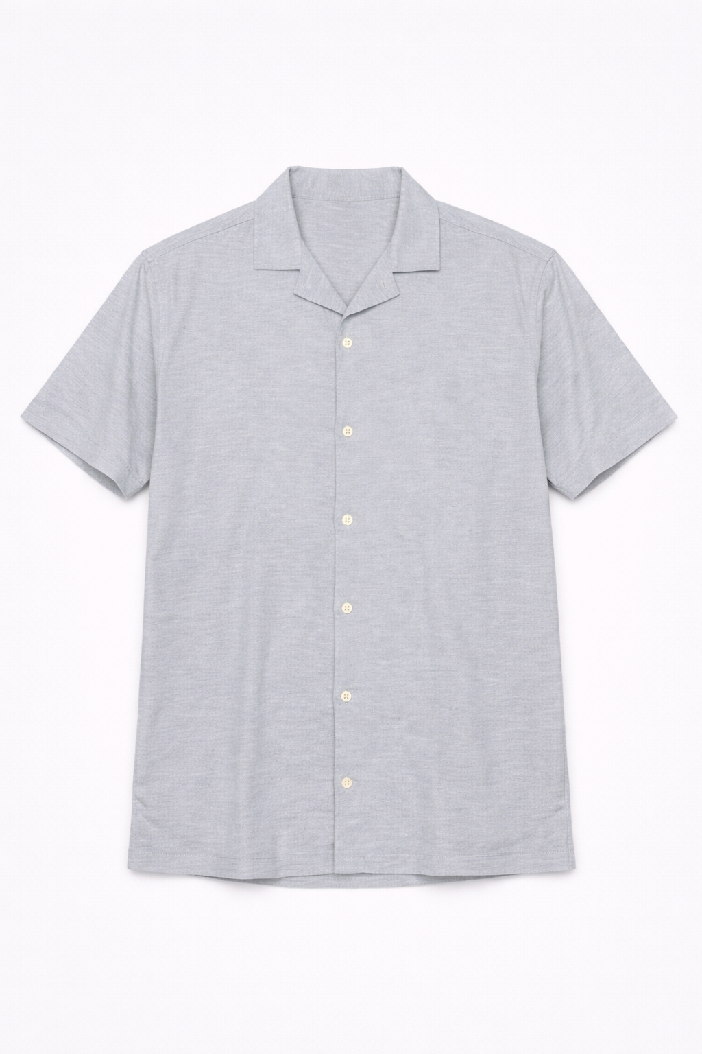 Camisa Para Hombre Aero Guys SS Woven Shirts Light Heather Grey Relaxed 2222