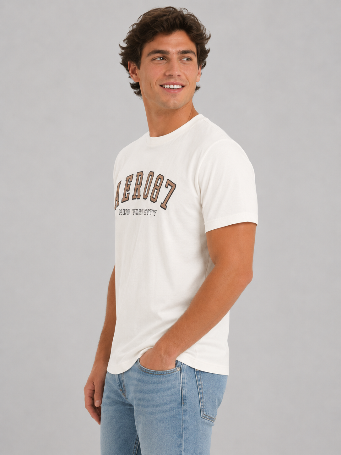 Camiseta Para Hombre Aero Level 2 Graphic Tees Birch 6207