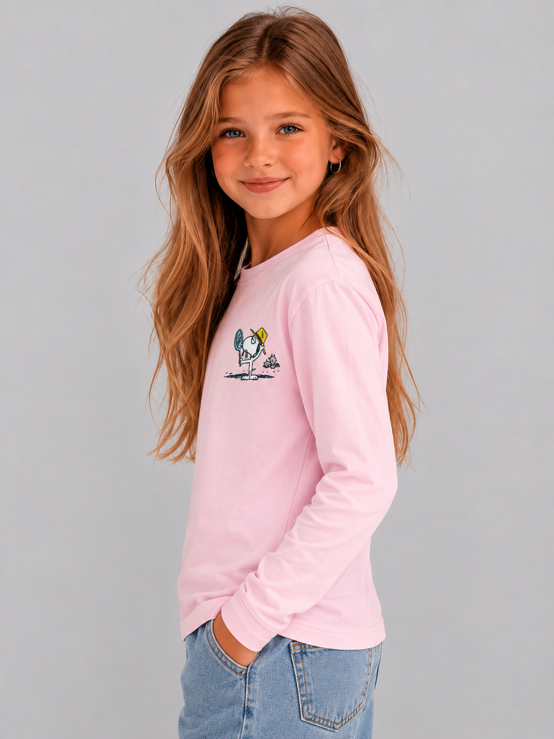 Camiseta de manga larga Kids Aero G LS Level 2 Graphics Flamingo Pink PEANUTS291