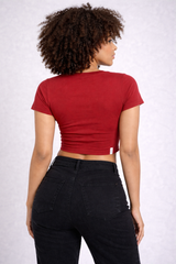 Camiseta para Mujer Aero Fashion Bare Solid Pomegranate Baby Tee 2232