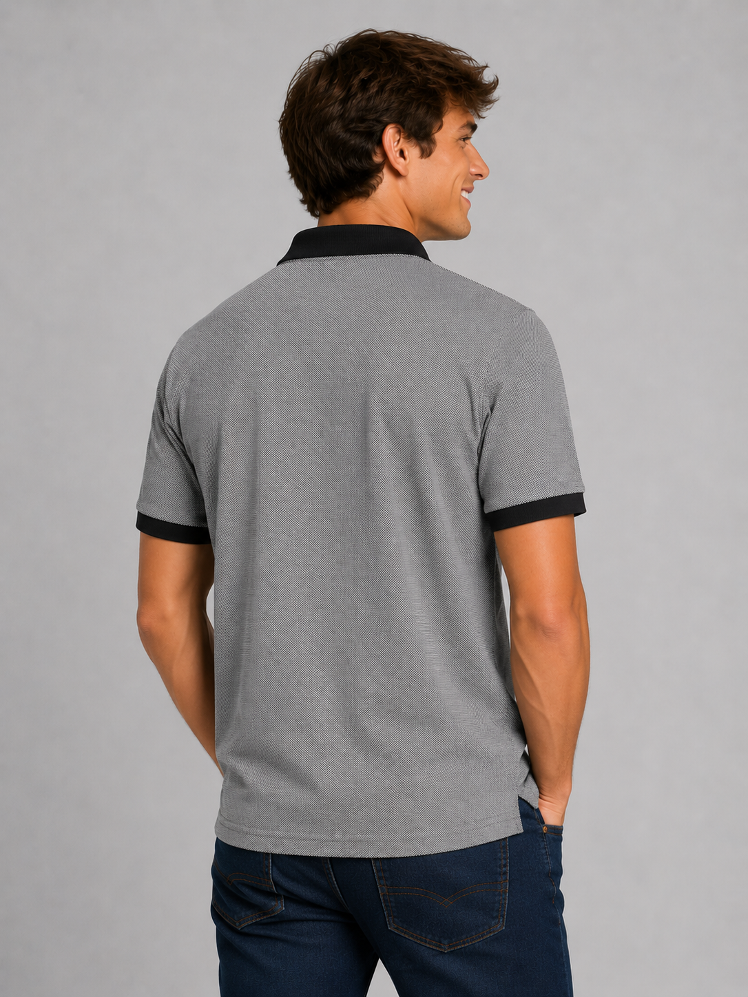 Camiseta Polo Aero Guys SS Novelty Polo Charcoal Heather Grey 2180