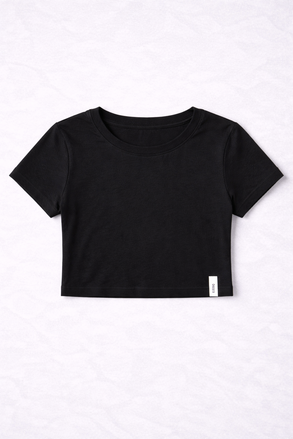 Camiseta para Mujer Aero Fashion Bare Solid Dark Black Baby Tee 2232