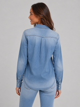 Camisa Para Mujer Aero Girls WVNS Fashion Medium Wash 9029